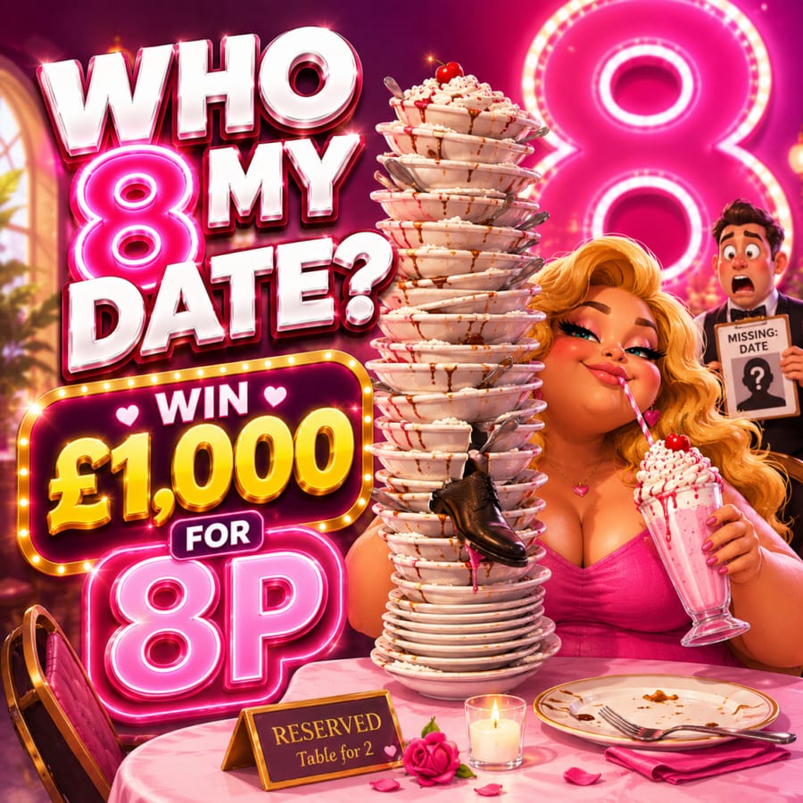 Win £1000 for 8p!