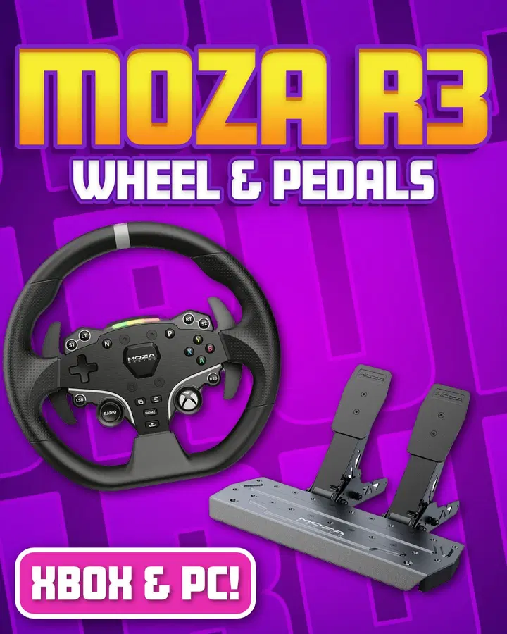 MOZA R3 Racing Wheel & Pedals (Xbox & PC)