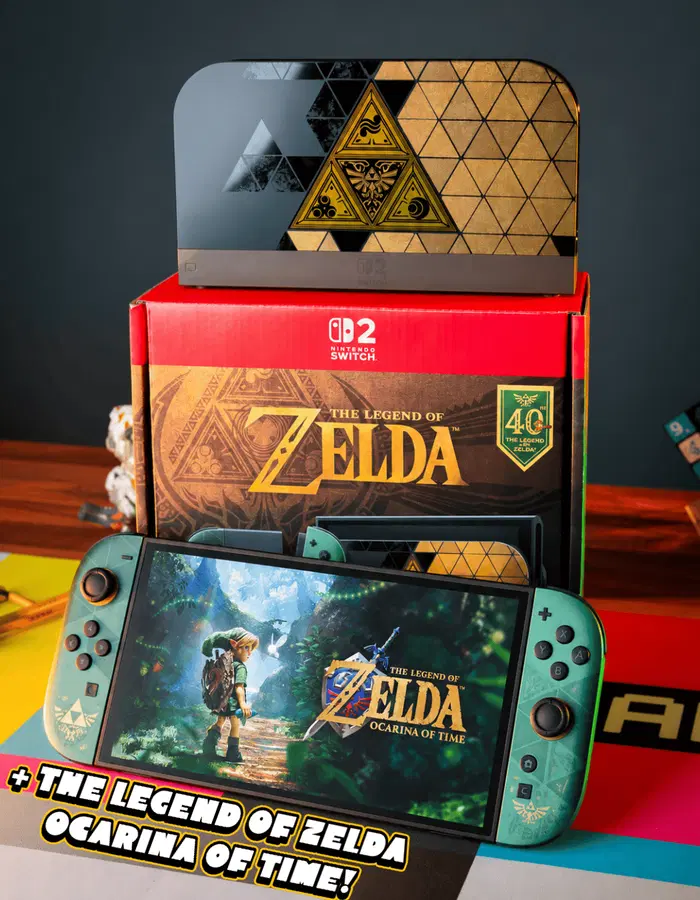 ZELDA 40TH ANNIVERSARY EDITION SWITCH 2 + OCARINA OF TIME GAME!