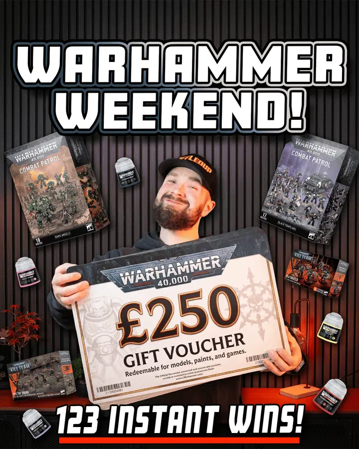 WARHAMMER WEEKEND – £250 VOUCHER MAIN PRIZE!