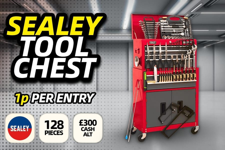 Win This Sealey Tool Chest with 128pc Tool Kit