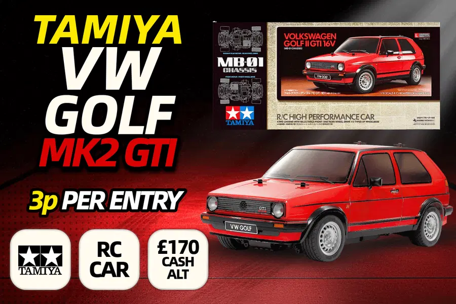 Win This Tamiya VW Mk2 Golf GTi RC Bundle for just 3p!