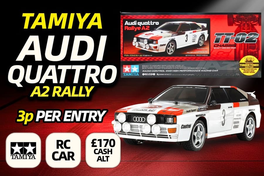 Win This Tamiya Audi Quattro RC Bundle for just 3p!