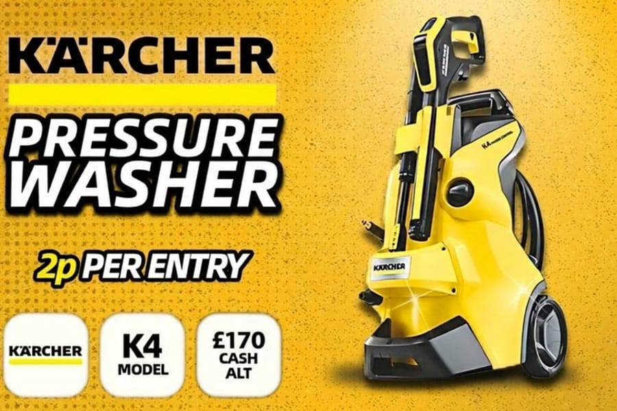 Win A Karcher K4 Pressure Washer for just 2p!