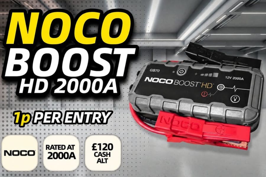 Win A Noco GB70 Boost HD 2000A Boost Pack for Just 1p!