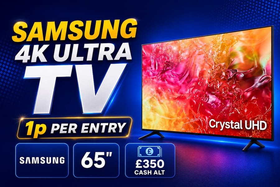 Win A Samsung 65″ Smart 4KTV for 1p!