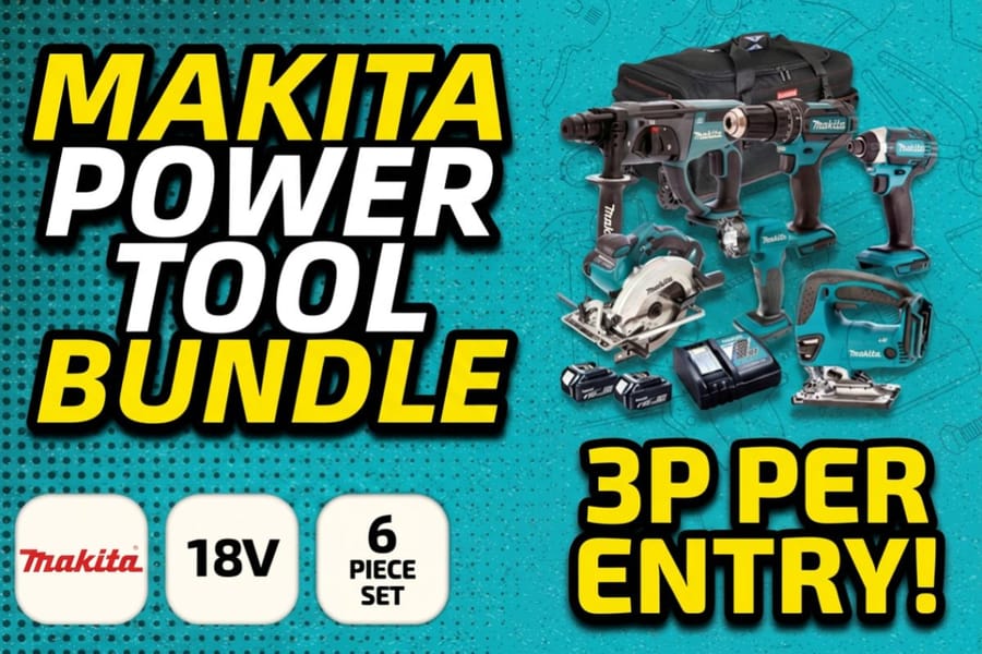 Win 6pc Makita Power Tools Bundle for just 3p!