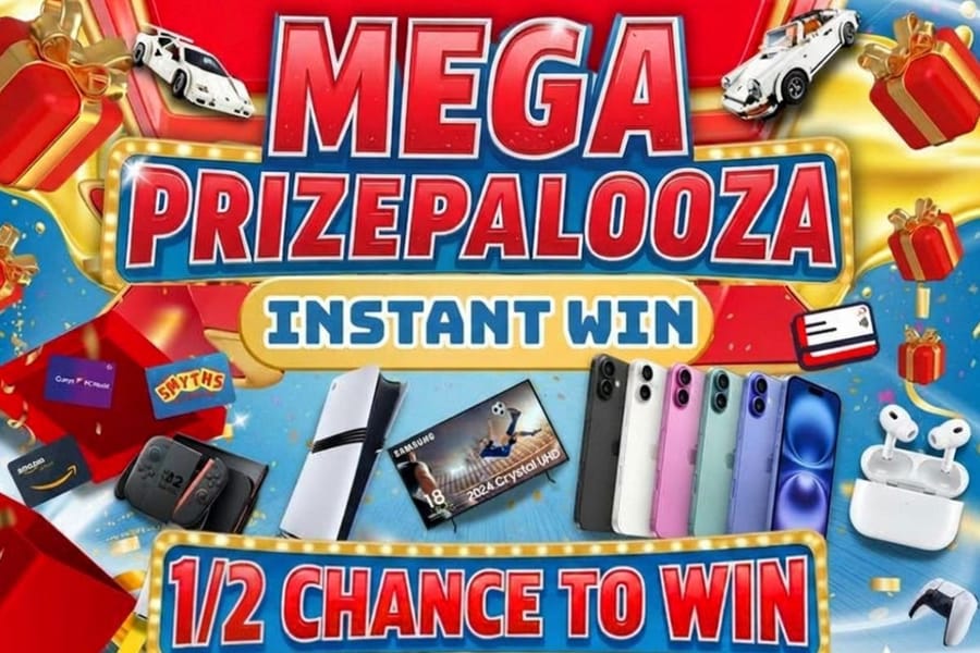 Mega Prizepalooza 1 in 2 Chance Instant Win