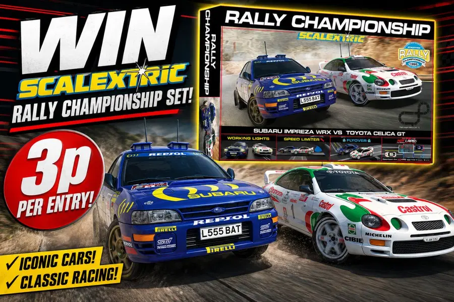 Win This Scalextric Rally Legends Race Set for just 3p!