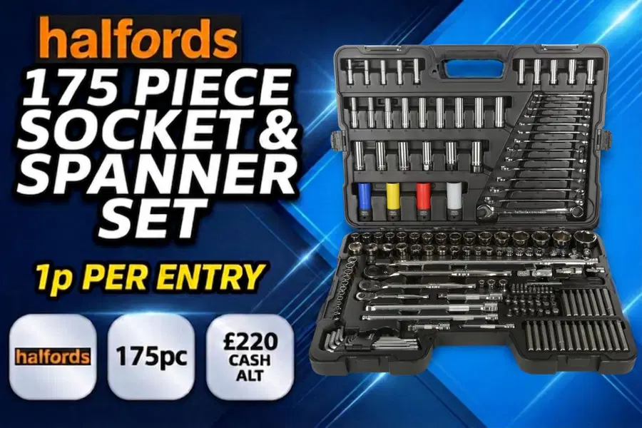 Win This Halfords Advanced 175 Pc Socket & Spanner Set