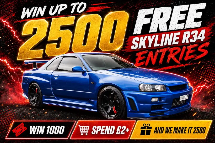 FREE – Win Up To 2500 Skyline R34 Entries