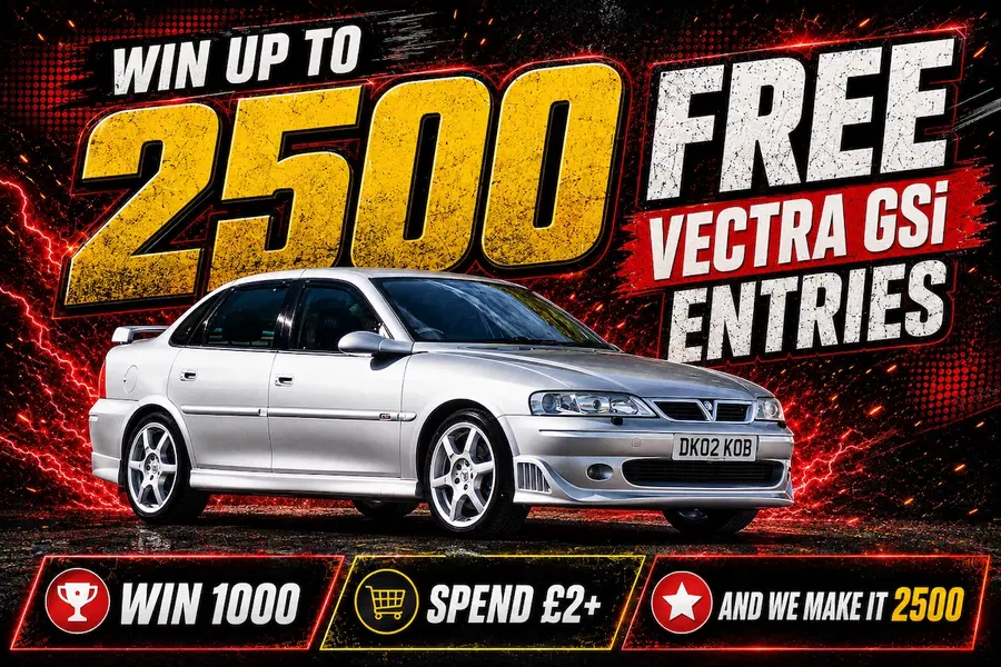 FREE – Win Up To 2500 Free Vectra GSi Entries