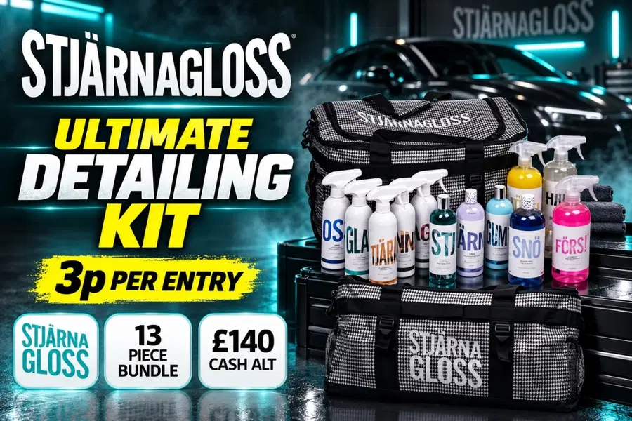 Win A StjarnaGloss Ultimate Car Detailing Kit for just 3p!