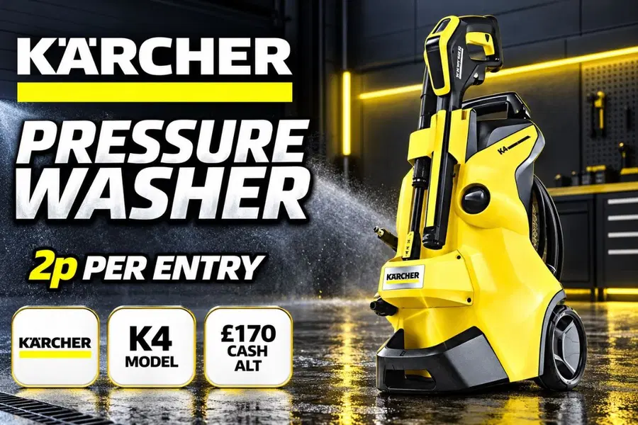 Win A Karcher K4 Pressure Washer for just 2p!