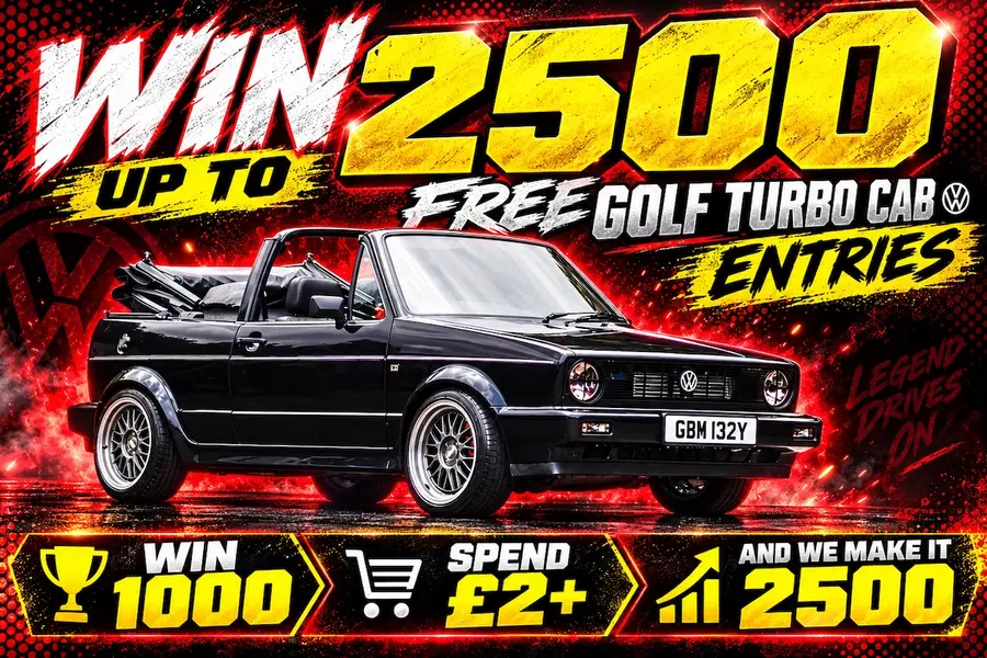 FREE – Win Up To 2500 VW Golf Cab Turbo Entries