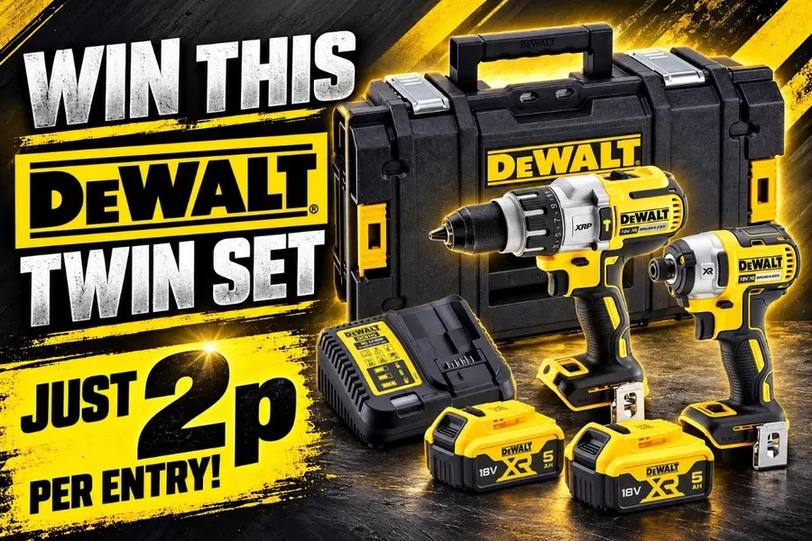 Win This DeWalt 18v Brushless Twin Set!