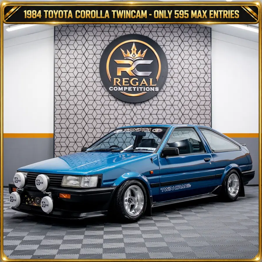 1984 TOYOTA COROLLA TWINCAM GT COUPE - MEGA LOW ODDS WITH ONLY 595 MAX ENTRIES