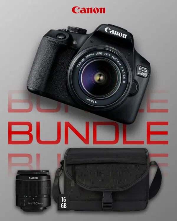 Canon EOS 2000D DSLR Camera Bundle