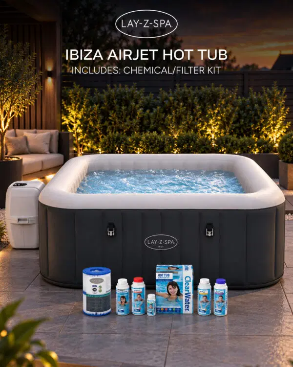 Lay Z Spa Ibiza AirJet Hot Tub Plus Chemical/Filter Kit