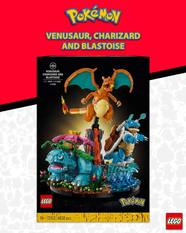 LEGO Pokemon Venusaur, Charizard and Blastoise