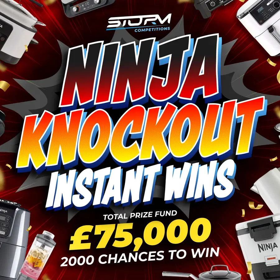 Ninja Knockout Instant Wins – 2,000 Prizes – £75,000 Prize Fund