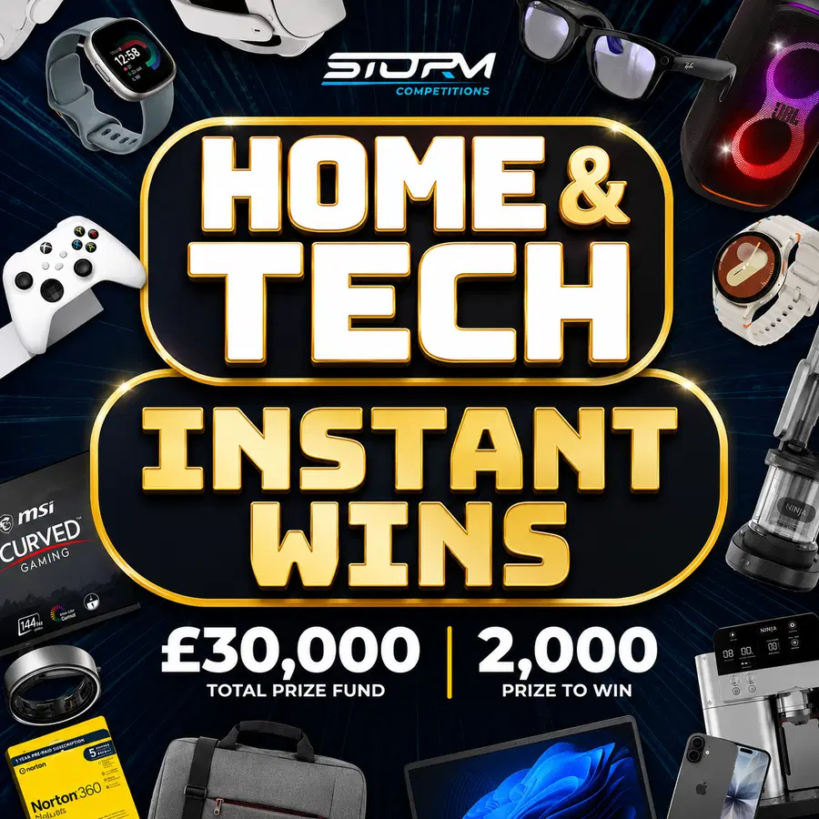 Home & Tech Budget Instant Wins – 2,000 Prizes – £30,000 Prize Fund