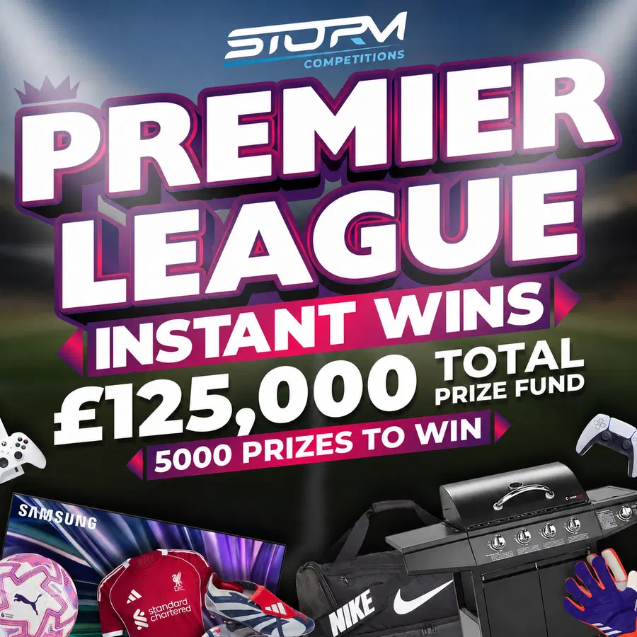 Premier League Warmup Instant Wins – 5,000 Prizes – £125,000 Prize Fund