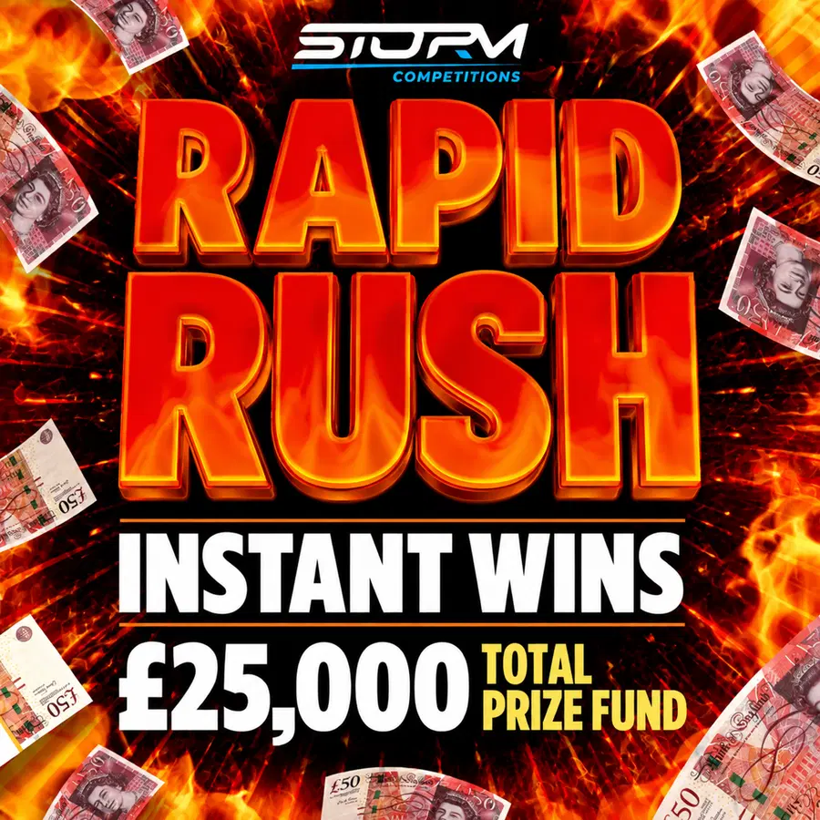 Rapid Rush Cash Instant Wins – 2,000 Prizes – £25,000 Prize Fund