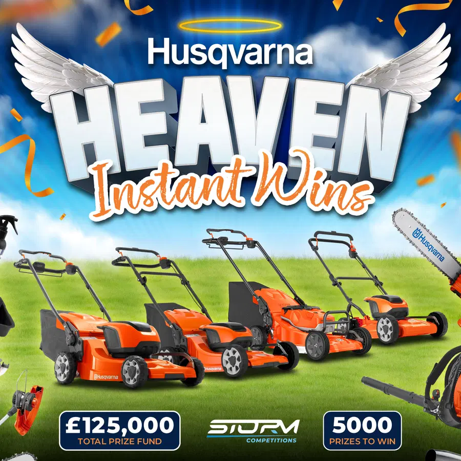 Husqvarna Heaven Instant Win – 5,000 Prizes – £125,000 Prize Fund
