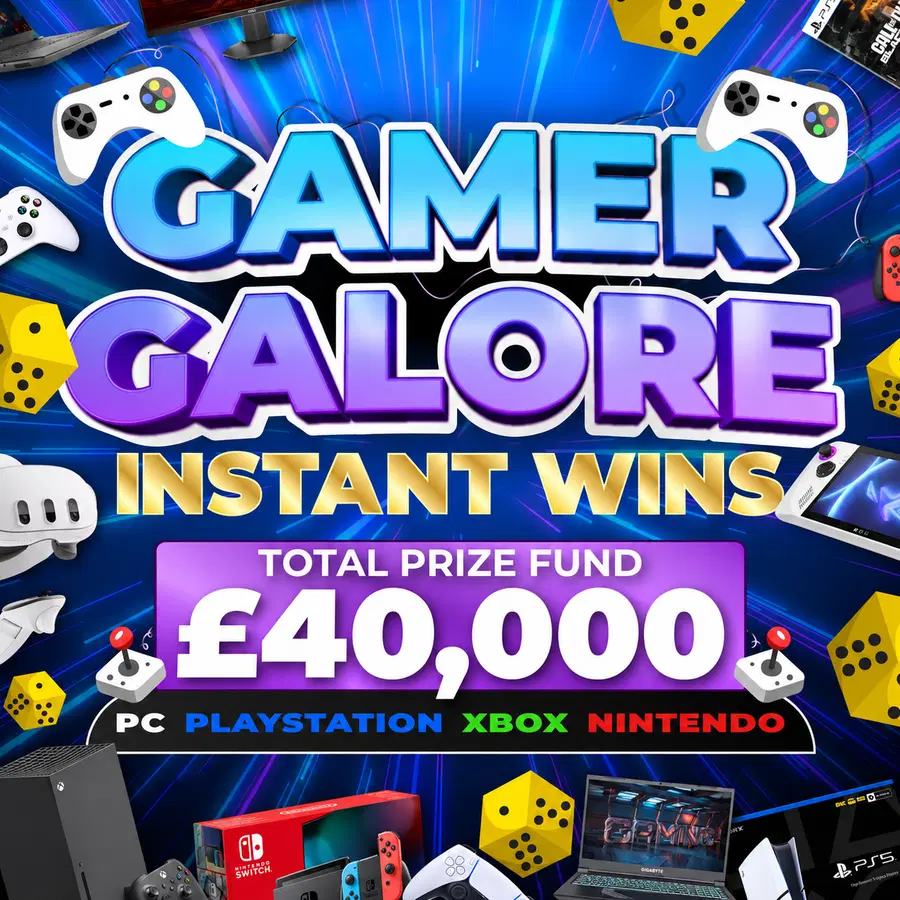 Gamer Galore Instant Wins – 2,000 Prizes – £40,000 Prize Fund