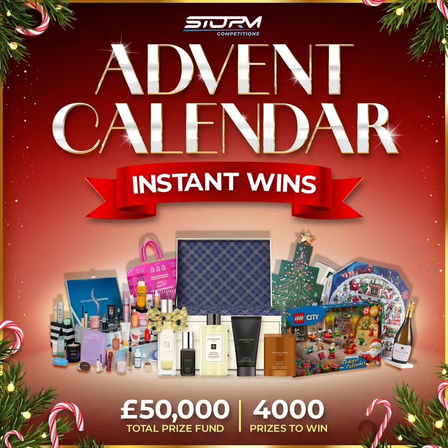 Advent Calendar Instant Wins – 4,000 Prizes – £50,000 Prize Fund
