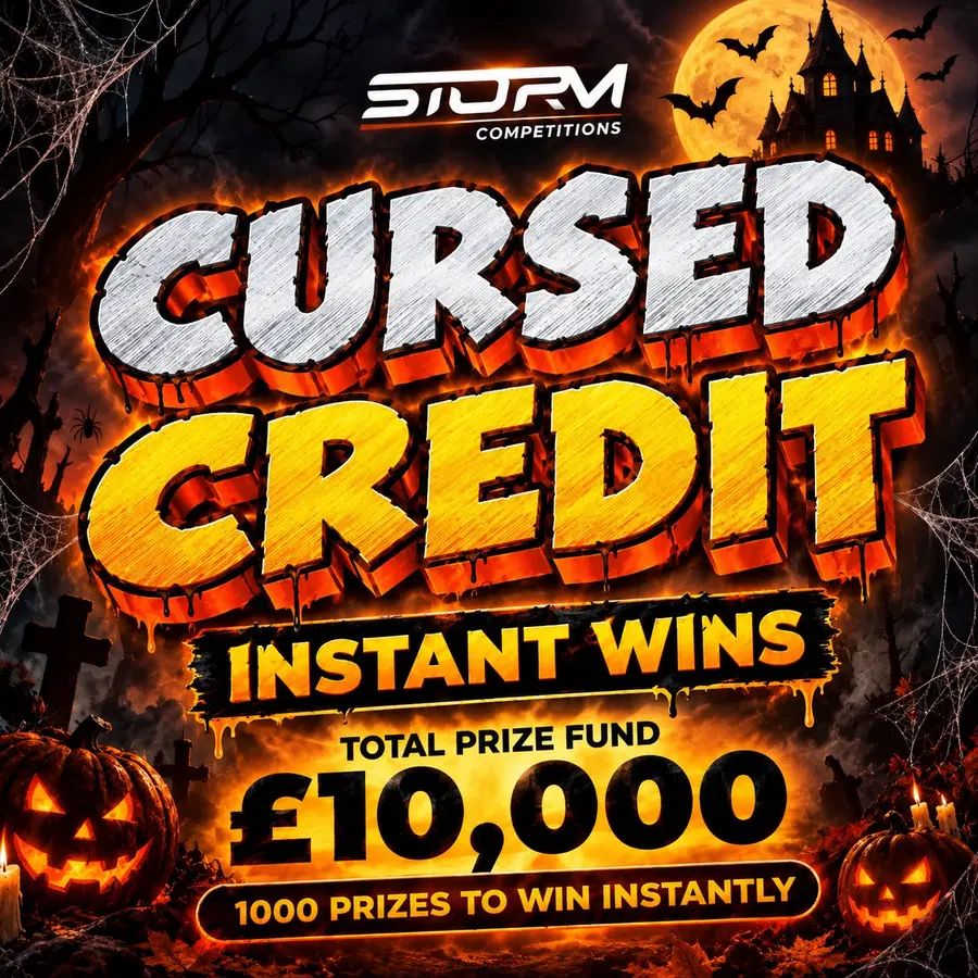 Cursed Credit Instant Win – 1,000 Prizes – £10,000 Prize Fund
