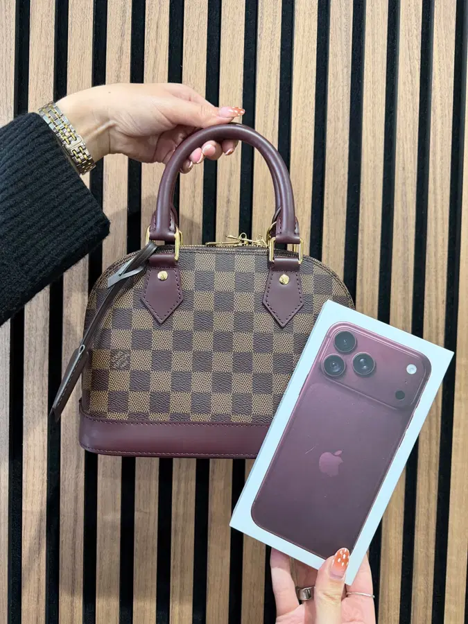 Louis Vuitton Alma BB handbag + iPhone 18 Pro max Burgundy + Phone Case or £2000 cash