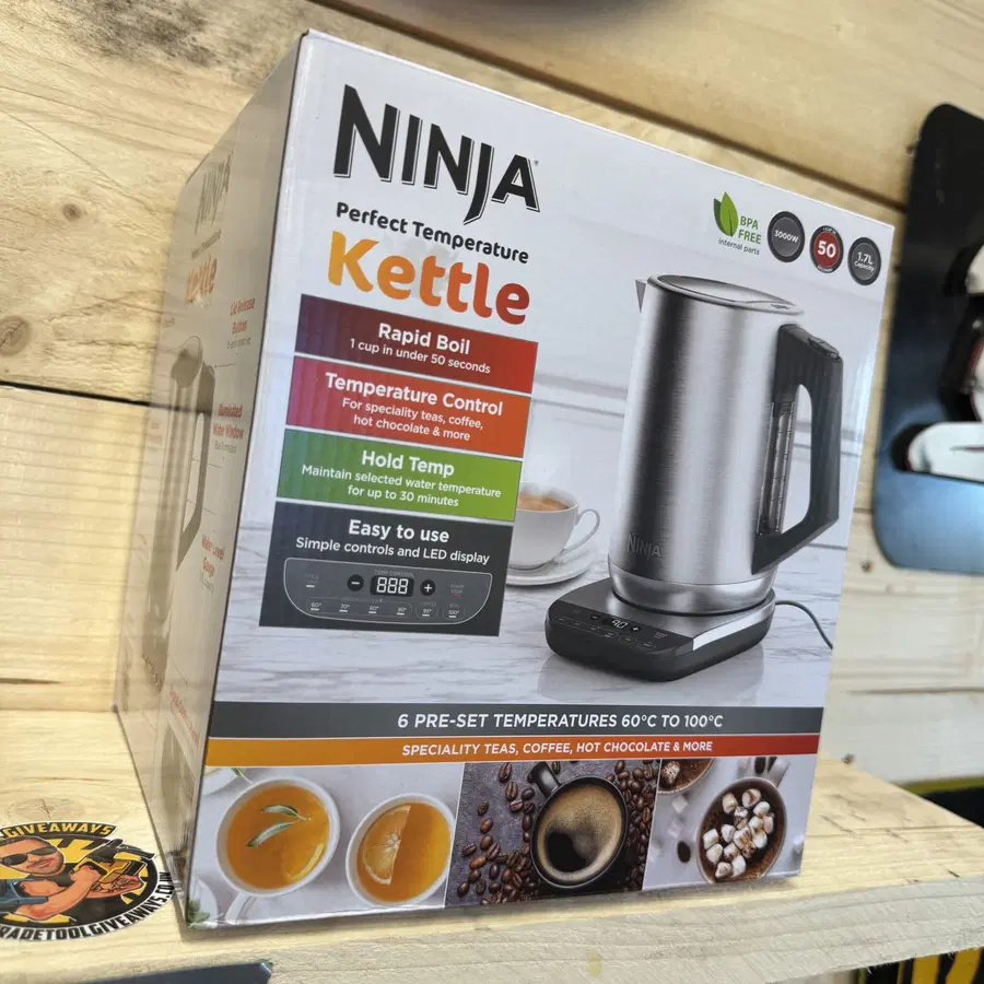 Auto Draw – Ninja Perfect Temperature KT201UK Kettle with Temperature Selector – Stainless Steel #7