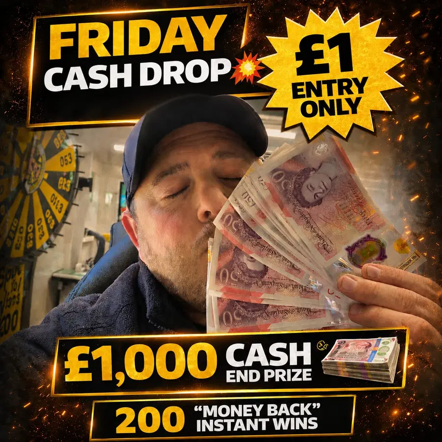 £1000 Friday Cash Drop + 200 ‘Money Back’ Instant Wins #11