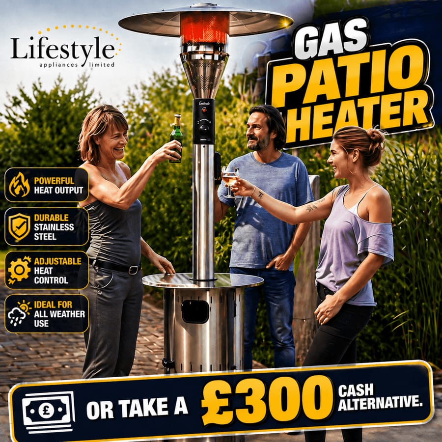Lifestyle Stainless Steel Retractable 14kW Gas Patio Heater #3