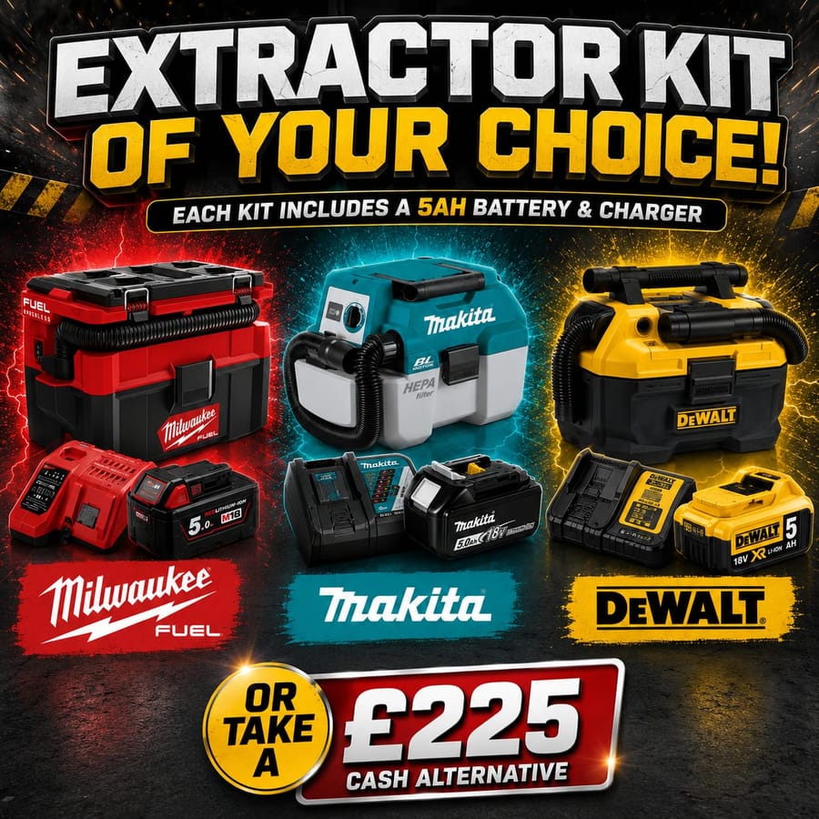 18v Cordless Extractor Kit – Choose Your Brand