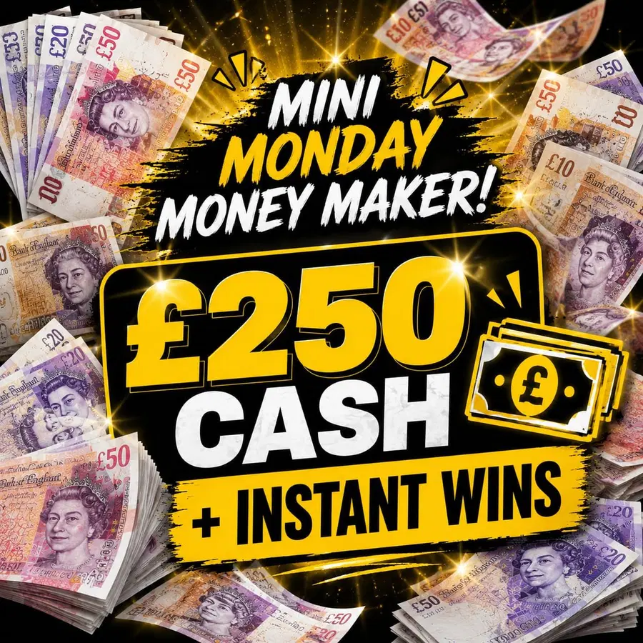 Mini Monday Money Maker – £250 Tax Free Cash (+ Cash Instant Wins) #2