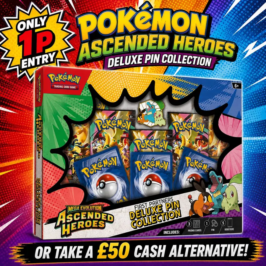Auto Draw – Pokémon TCG: Mega Evolution—Ascended Heroes First Partners Deluxe Pin Collection