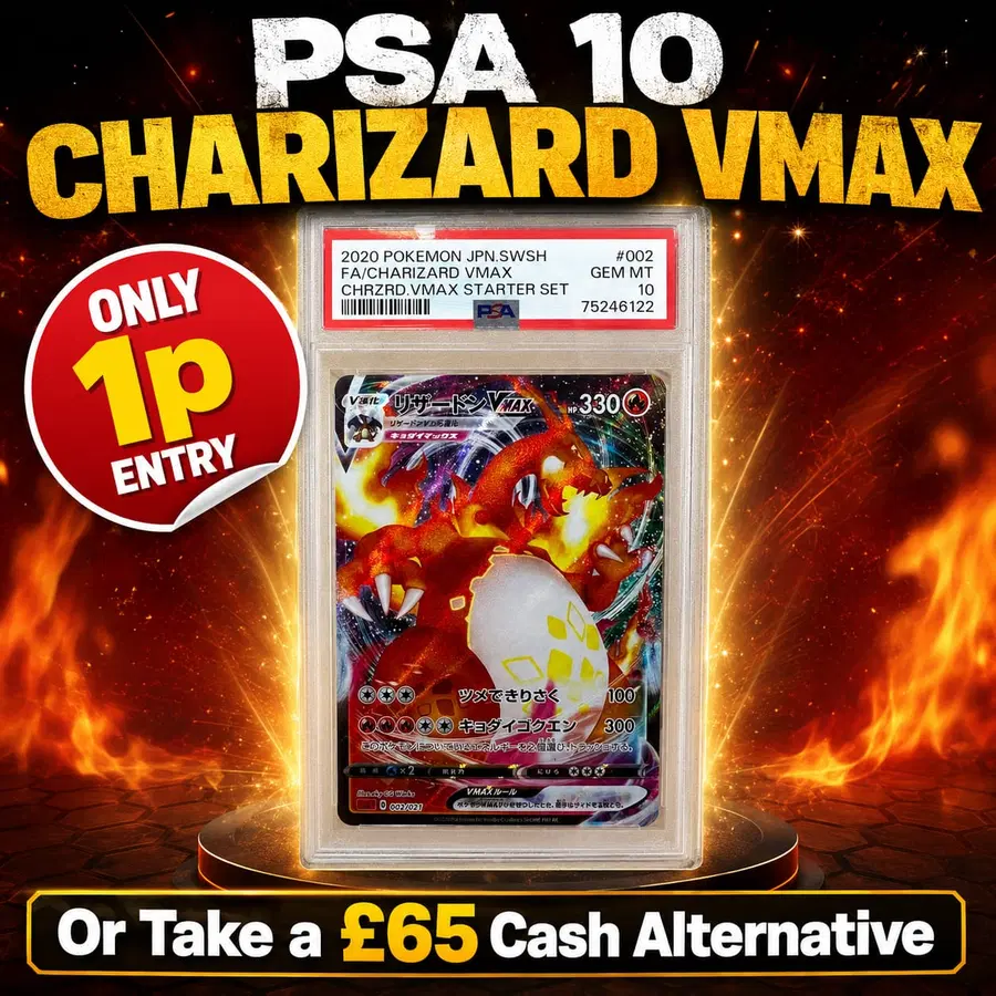 Auto Draw – Pokemon: Charizard Vmax – Sword & Shield Starter Set – PSA 10