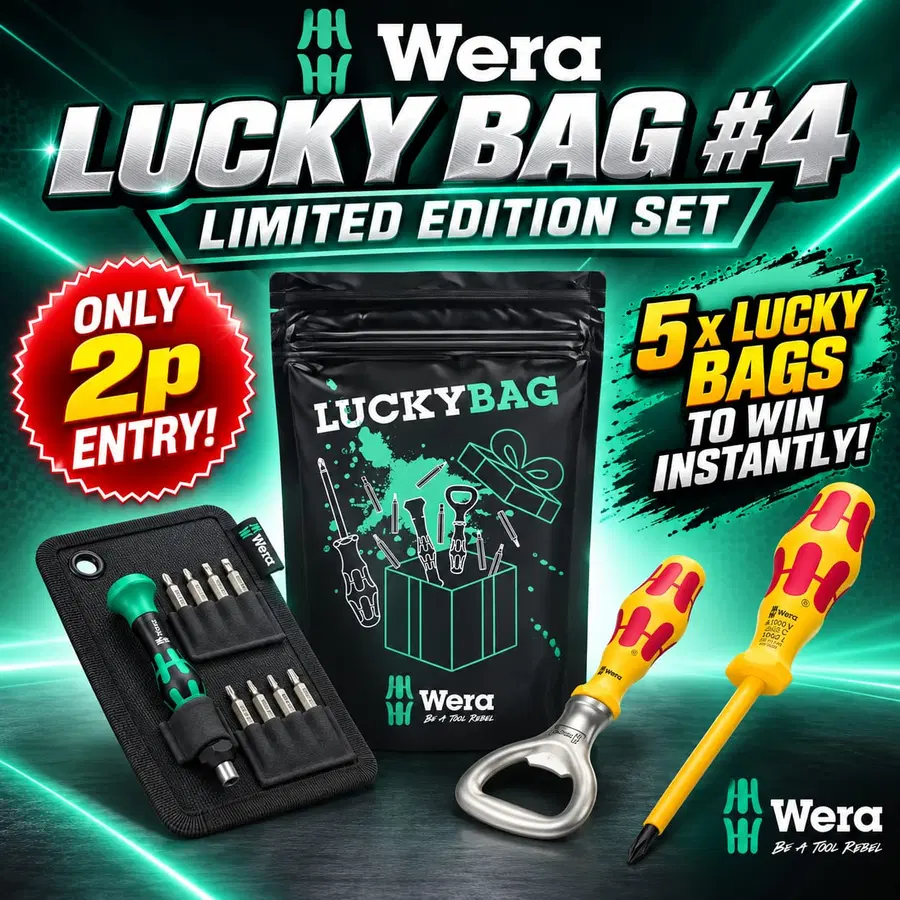 Auto Draw – Wera Lucky Bag #4 Limited Edition Set (+ Lucky Bag Instant Wins)