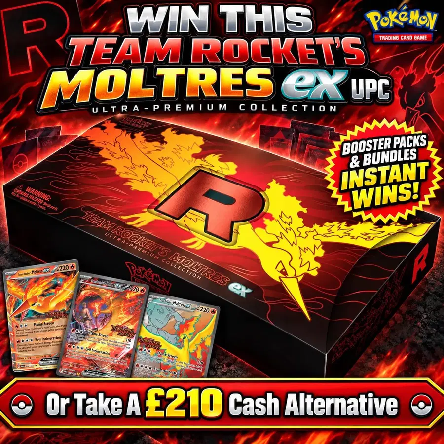 Pokémon TCG: Team Rocket’s Moltres Ex Ultra-Premium Collection (UPC) + Instant Wins! #2