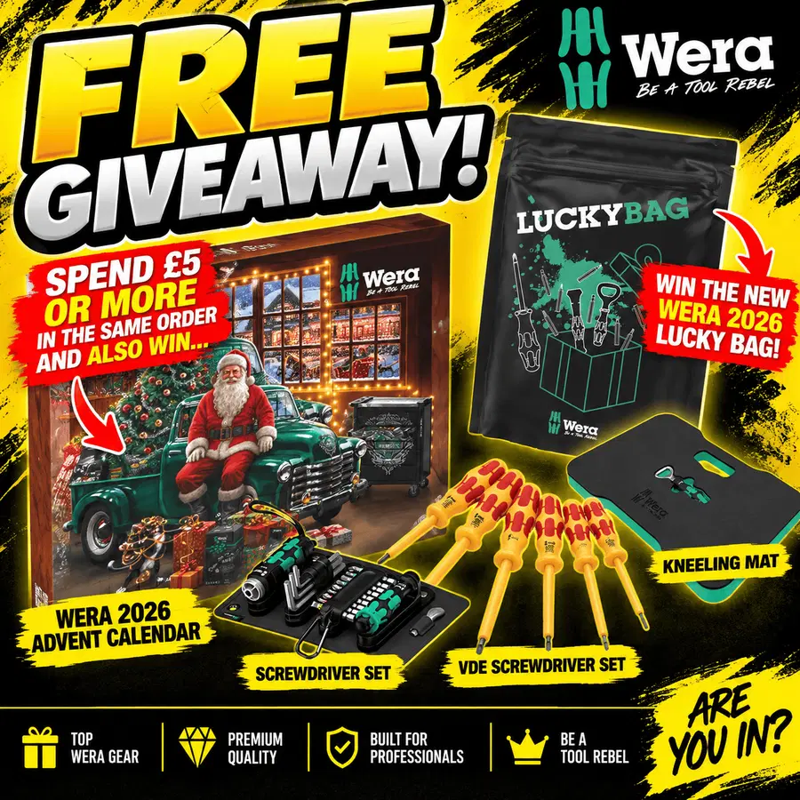FREE TO ENTER – Wera 2026 Lucky Bag | Spend £5+ To Win The Entire Lot!!!