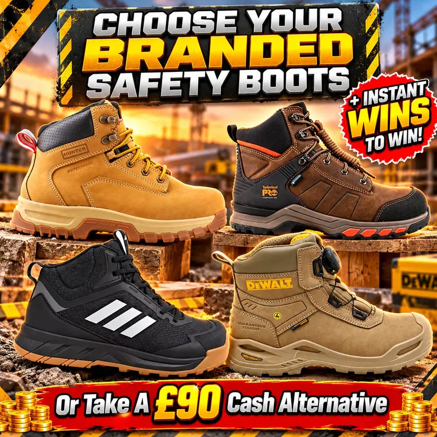 Branded Safety Boots Choice (+ Accessories Instant Wins)