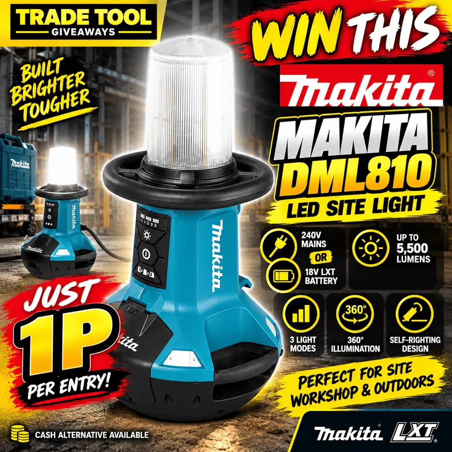 Auto Draw – Makita DML810/2 18V LXT & 240V Self Righting Site Light – Body