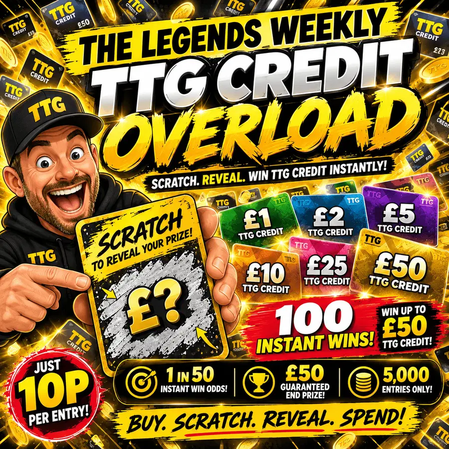 π³π₯ The Legends Weekly β TTG Credit Overload β Scratch & Win π³π₯ #5