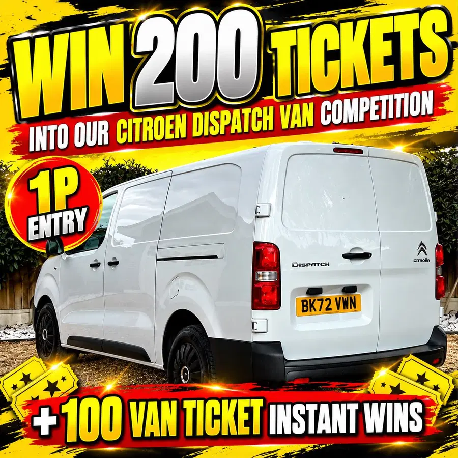 Auto Draw – Win 200 Tickets Into The 2022 Citroen Dispatch Van Or £9,000 Cash Competition (+ Ticket Instant Wins!)