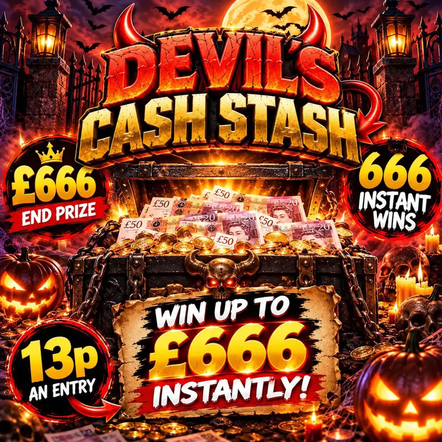 😈 Devil’s Cash Stash – 666 Instant Wins – £666 End Prize 🔥