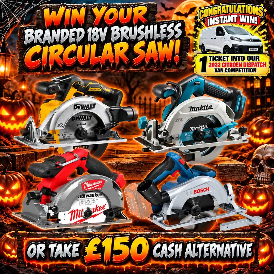 Branded 18v Brushless Circular Saw Body (+ 1 In 5 Odds Van Ticket Instant Wins!)