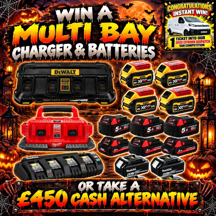 Multi Bay Charger & Batteries Of Your Choice (+ Van Ticket Instant Wins)